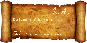 Kelemen Adrienn névjegykártya